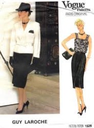 1529 Vogue GUY LAROCHE SAFARI BELTED JACKET, CAMISOLE, PANEL SKIRT PATTERN  10 OR 12, OR 14 CHOICE UNCUT